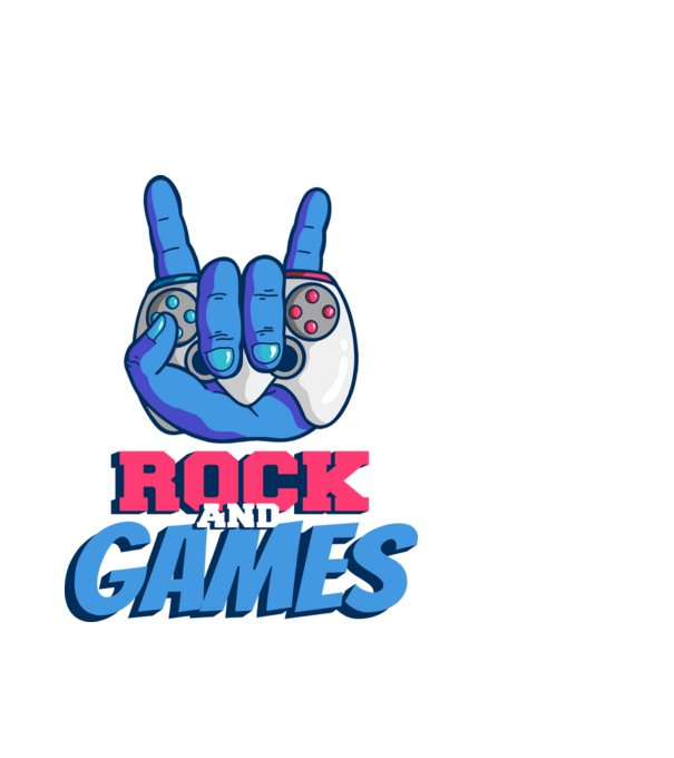 Rock And Games model alb pe tricou