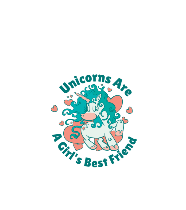 Unicornii sunt cei mai buni prieteni ai fetelor model alb pe tricou