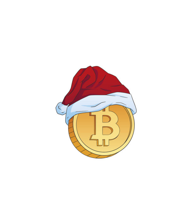 Crăciun Bitcoin model turcoaz pe tricou