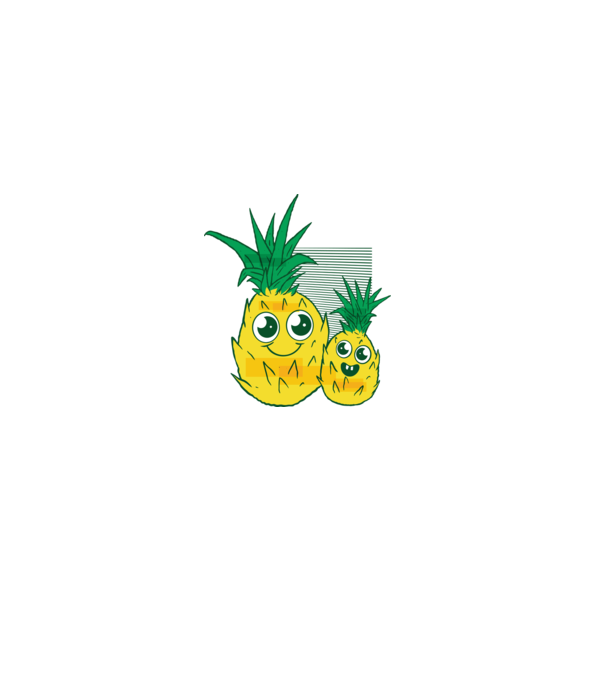 Familie Ananas model albastru deschis pe tricou