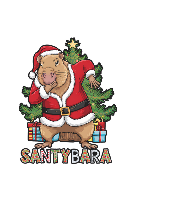 Santybara model negru pe tricou