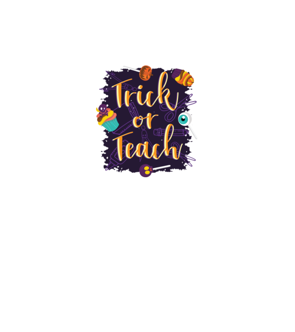 Trick or Teach Halloween pentru profesori model gri pe tricou