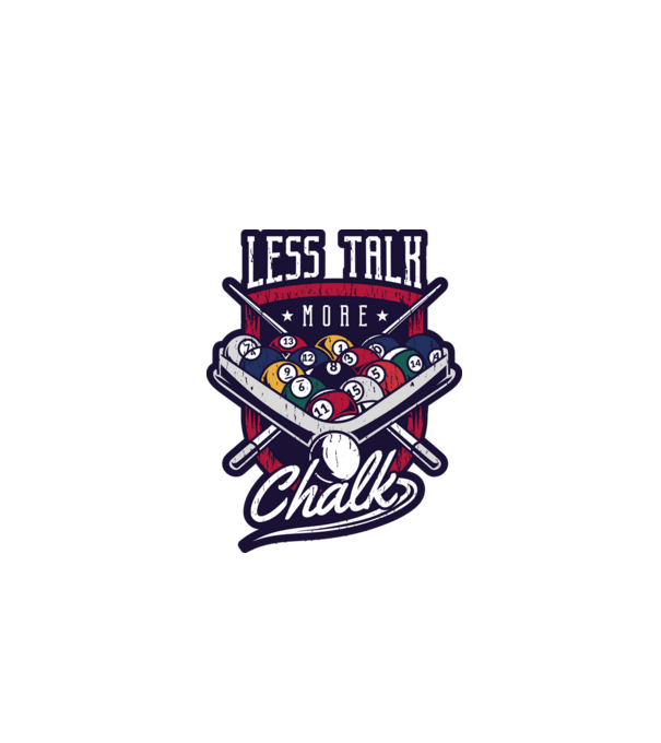 Less Talk More Chalk Billiard model gri pe tricou