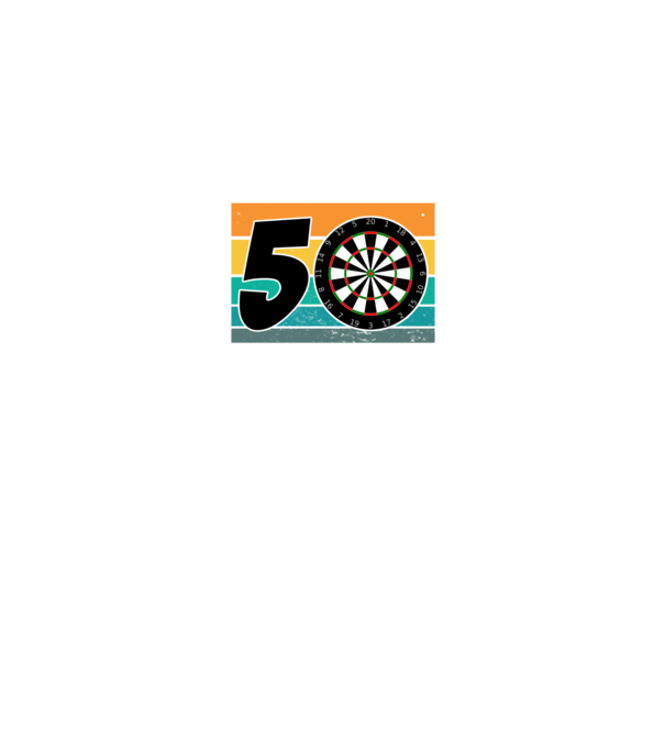 'I''m not 50 I''m bullseye darts birthday' model negru pe tricou