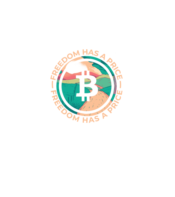 Libertatea are preț Bitcoin model negru pe tricou