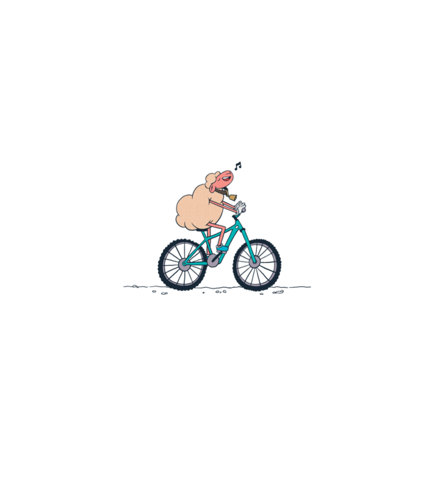 Miel cu bicicletă model alb pe tricou
