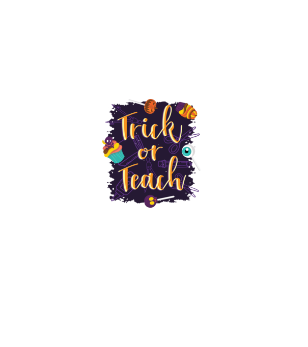 Trick or Teach Halloween pentru profesori model albastru deschis pe tricou