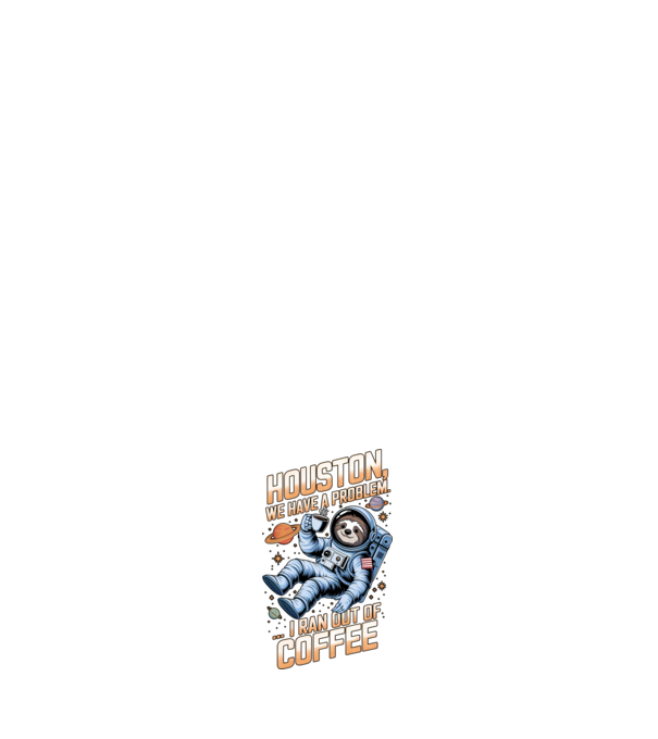 Houston we have a problem coffee model albastru închis pe tricou
