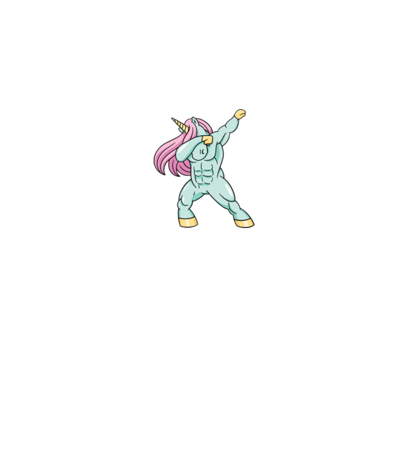 Unicorn Body Building DAB model gri pe tricou