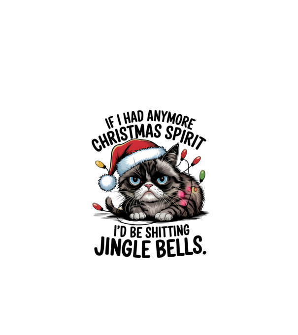 Christmas Spirit Grumpy Cat Alb model alb pe tricou