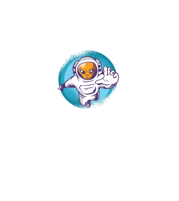 Alien Astronaut model negru pe tricou
