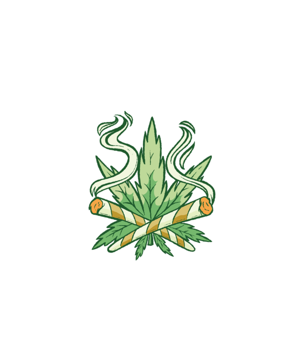Cannabis Marijuana model negru pe tricou