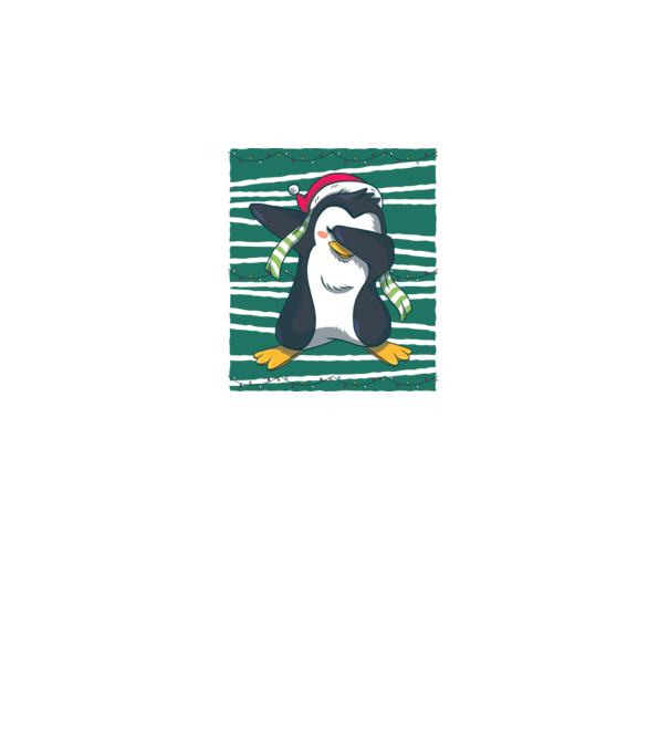 Pinguin DAB Crăciun model alb pe tricou