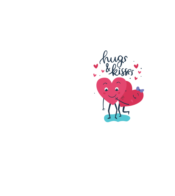 'Hugs and Kisses Tricou drăguț pentru Valentine''s Day' model galben neon pe tricou