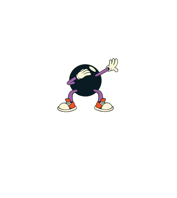 Bowling DAB model negru pe tricou