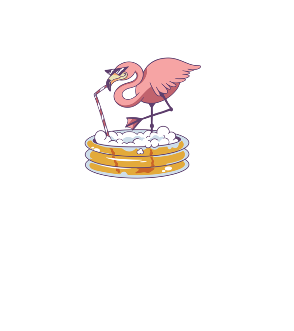 Flamingo cu bere model roz deschis pe tricou
