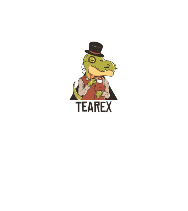 Tea Rex dinozaur cu ceai model gri pe tricou