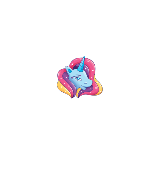 Cap de unicorn model alb/roșu pe tricou