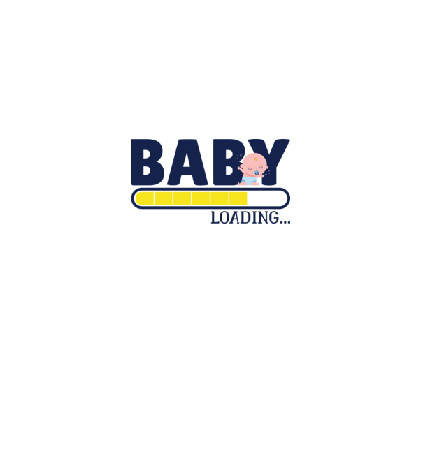 Baby is loading - tricou amuzant pentru mămici model alb pe tricou