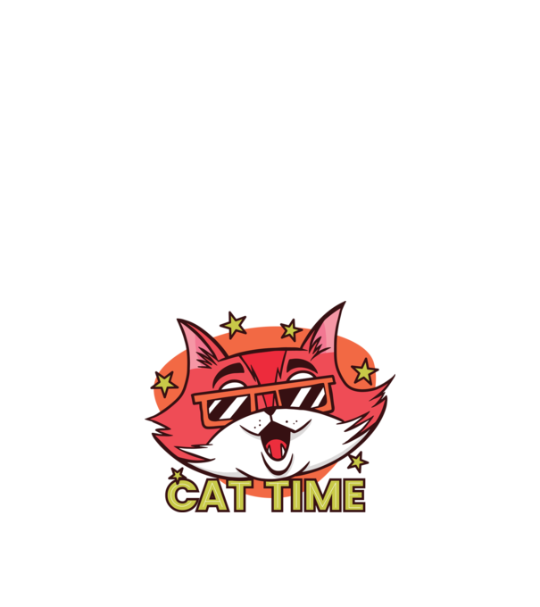 Cat Time Momentul pisicii model nisipiu pe tricou