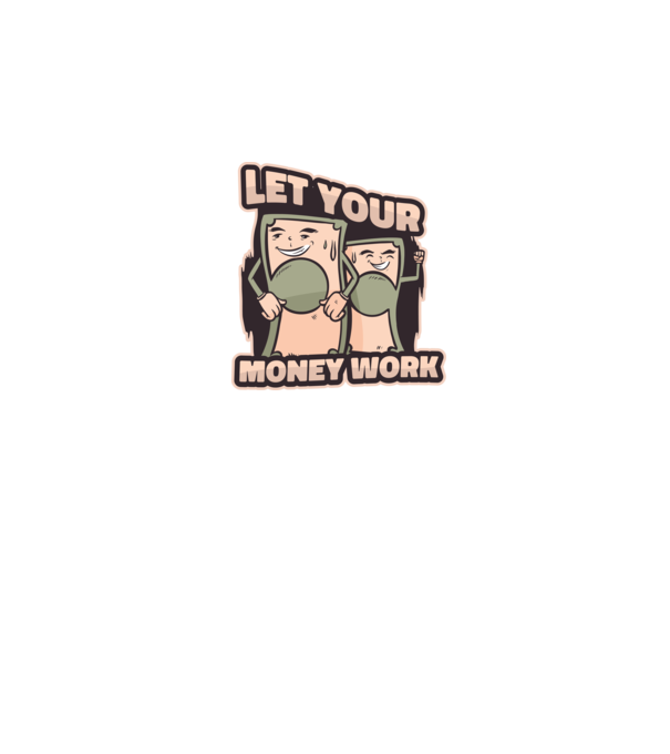 Let your money work model albastru închis pe tricou