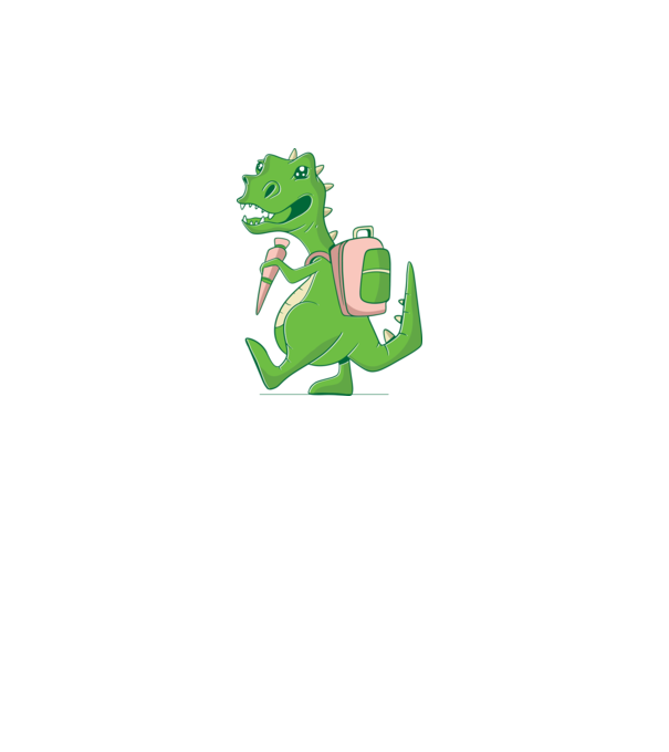 Elev Dino model turcoaz pe tricou