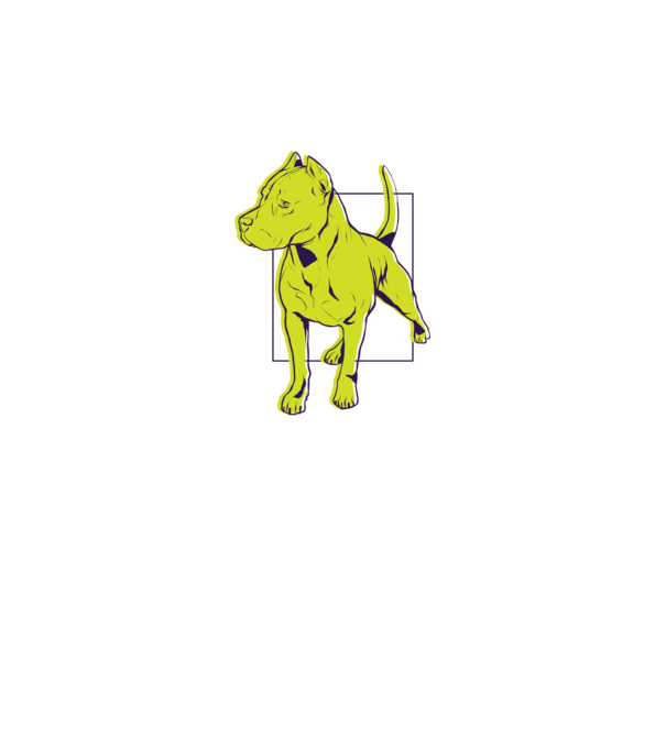 Câine Pitbull model gri închis pe tricou