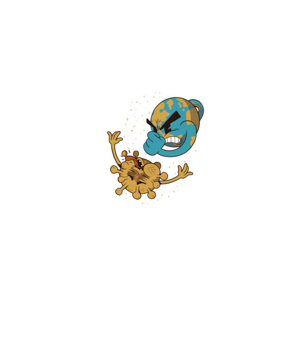Pământ vs Coronavirus model gri pe tricou