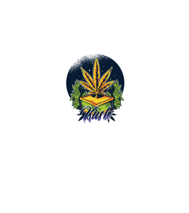 Marijuana Kush model albastru jeanși pe tricou