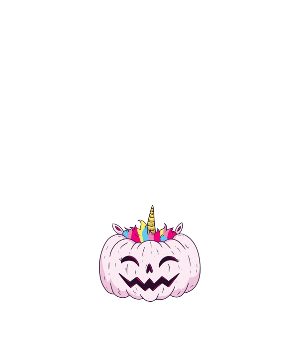 Unicorn Dovleac Halloween model negru pe tricou
