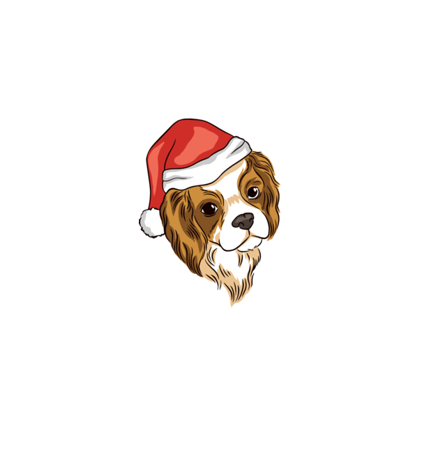 Santa Cocker Spaniel model alb pe tricou