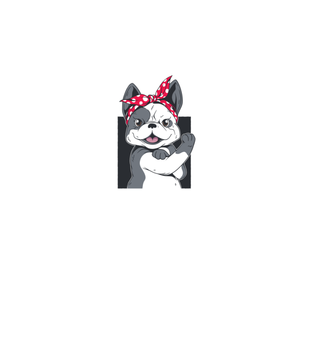 Bulldog Francez model gri pe tricou