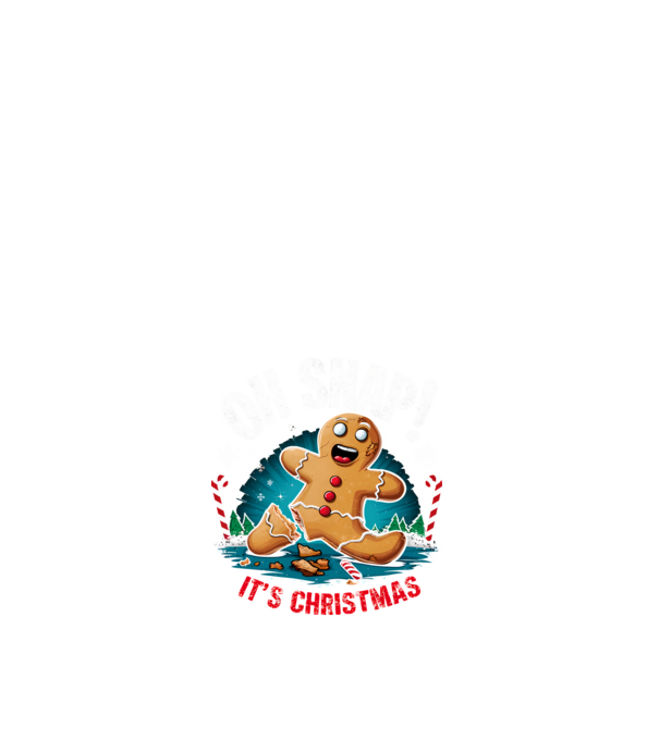 Oh snap! It's christmas Negru model alb pe tricou