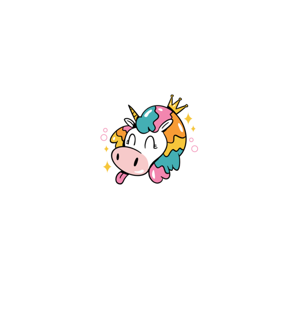 Birthday Princess Unicorn model negru pe tricou