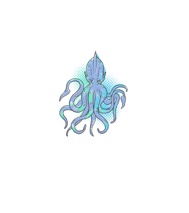Cthulhu Caracatiță model negru pe tricou