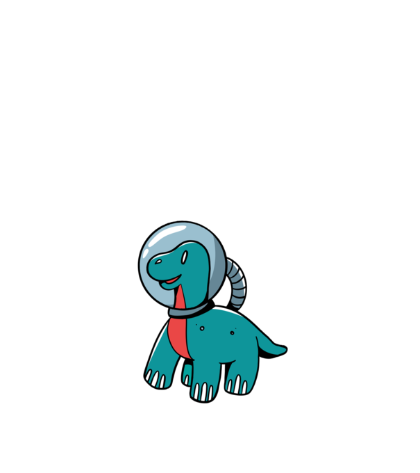 Dinozaur Astronaut model negru pe tricou