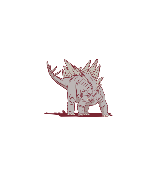 Stegosaurus dinozaur model turcoaz pe tricou
