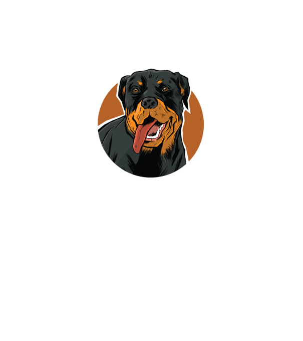 Tricou cu Câine Rottweiler model negru pe tricou