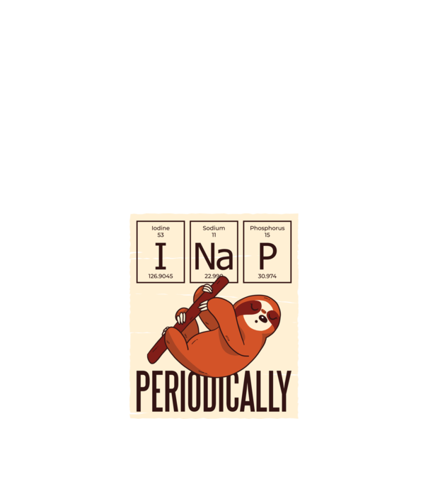 I NaP Periodic tricou leneș model negru pe tricou