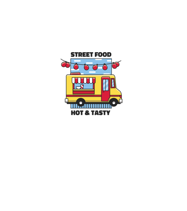 Foodtruck model gri pe tricou
