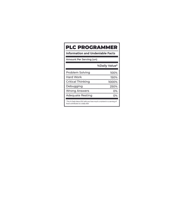 Programator PLC model albastru închis pe tricou