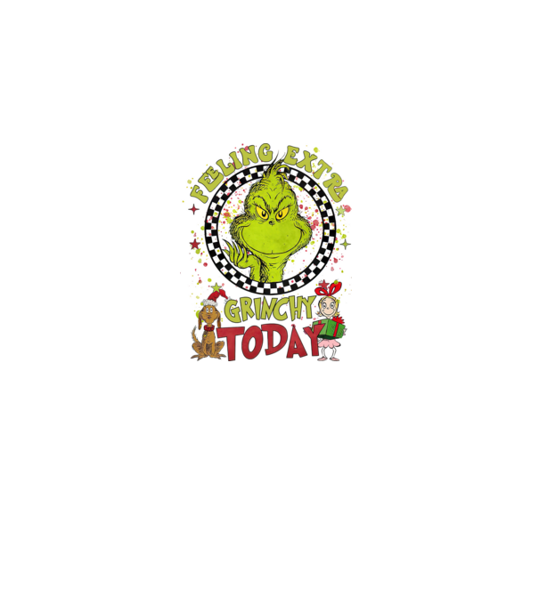 Feeling extra Grinchy today - Grinch model alb pe tricou