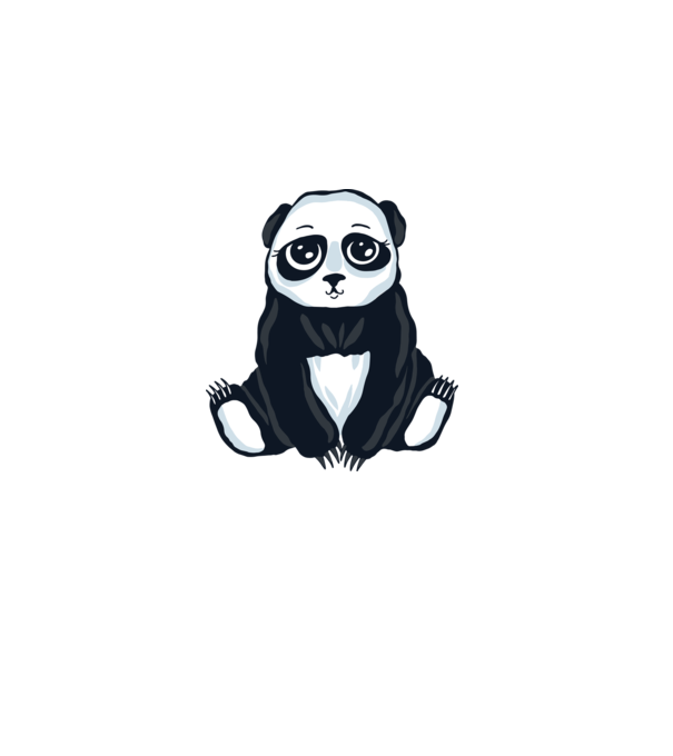 Panda drăguț model albastru deschis pe tricou