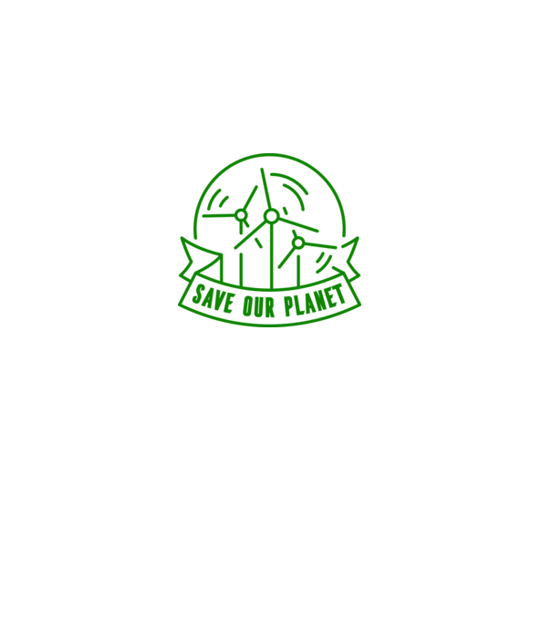 Save Our Planet - Ziua Pământului model alb pe tricou