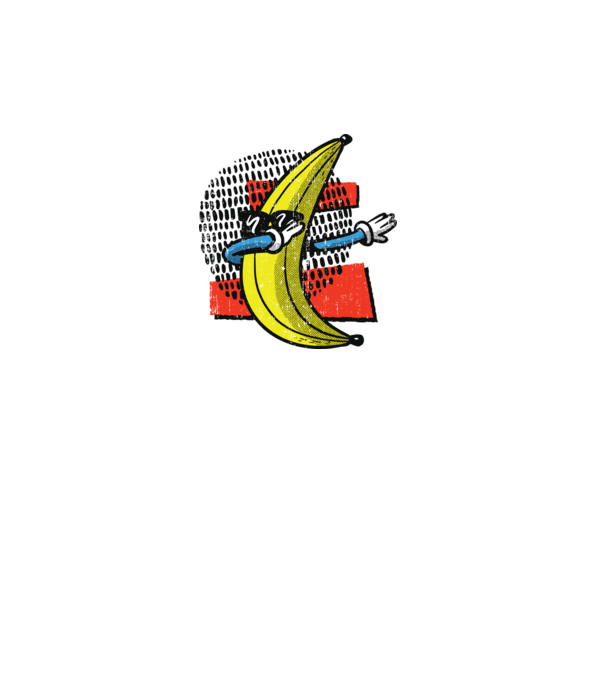 Banană DAB model alb pe tricou