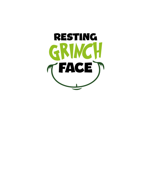Resting Grinch face model alb pe tricou