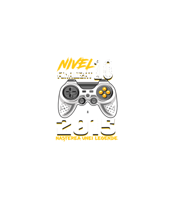 Nivel Finalizat 10 2015 model negru pe tricou