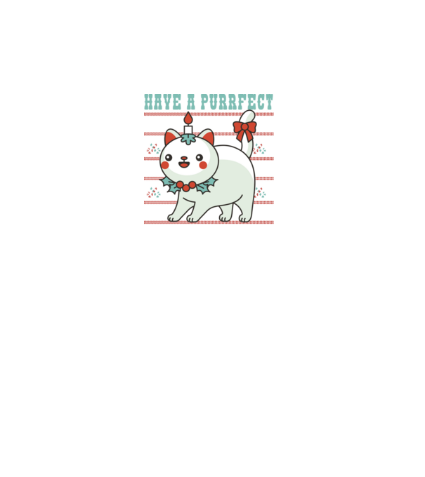 Have a Purrfect Christmas model turcoaz pe tricou