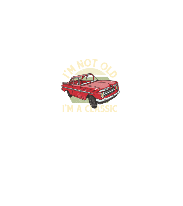 'Mașină clasică - I''m not old I''m a classic' model negru pe tricou