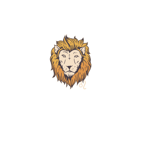 Lion head Horoscope model albastru regal pe tricou